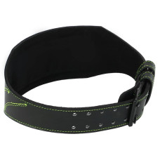 Пояс атлетичний шкіряний Velo L ширина-15см, чорний-салатовий, код: VL-9739_L