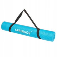Коврик для йоги та фітнесу Springos 4 мм синій, код: YG0035