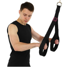 Канат для тяги на трицепс із подвійним хватом Ezous Soft Tticep Rope 730х550 мм, чорний, код: F-10