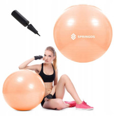 М"яч для фітнесу Springos 55 см Anti-Burst Orange, код: FB0010