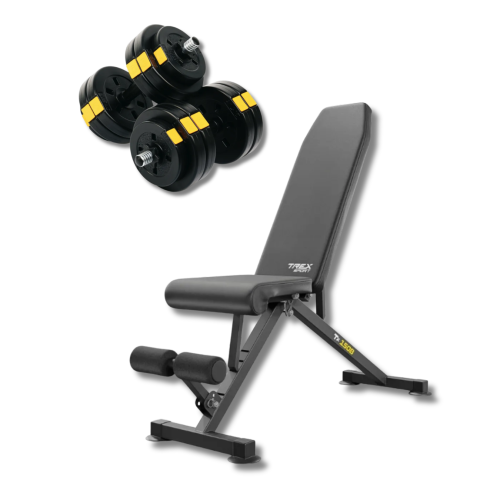 Набір Besport PowerPro гантелі 2х13,5кг з лавою TX-150B, код: 00-G00000434