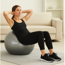 Фітбол York Fitness 75см сірий + насос, код: 0014961820034