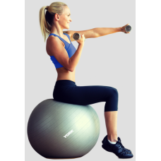 Фітбол York Fitness 75см сірий + насос, код: 0014961820034
