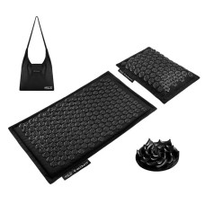 Килимок акупунктурний Аплікатор Кузнєцова з подушкою 4Fizjo Eco Mat Black 680x420 мм, код: P-5907739312563