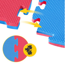 Мат-пазл (ласточкин хвіст) 4Fizjo Mat Puzzle EVA 1000x1000x40 мм, синій-червоний, код: P-5907739310668