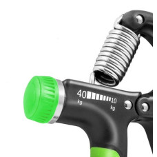 Еспандер кистьовий PowerPlay Strength Grip з регульованим навантаженням 10-40 кг, чорно-зелений, код: PP_4323_Bl/Green