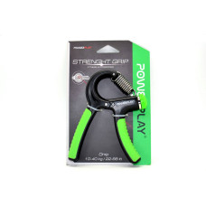 Еспандер кистьовий PowerPlay Strength Grip з регульованим навантаженням 10-40 кг, чорно-зелений, код: PP_4323_Bl/Green
