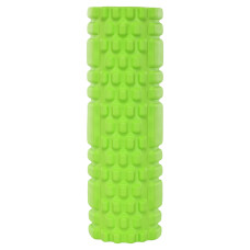 Ролер масажний циліндр (ролик мфр) FitGo Grid Bubble Roller, 300x100 мм, салатовий, код: FI-3531_LG