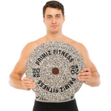 Бамперні диски із структурної гуми Record Bumper Plates 51мм, 20кг, сірий, код: TA-4787-20