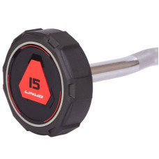 Штанга фіксована вигнута поліуретанова Li Nuo довжина-111см 15кг, код: TA-3623-15-S52