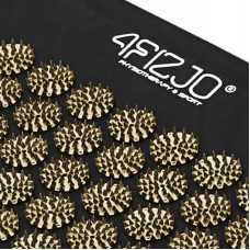 Килимок акупунктурний з валиком 4Fizjo Classic Mat Аплікатор Кузнєцова 720х420х20 мм, Black/Gold, код: P-5907739314987