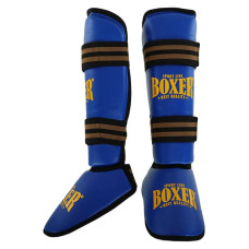 Захист гомілки та стопи для єдиноборств Boxer New, розмір L, синій, код: 2004-4-N_LBL