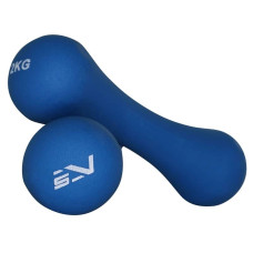 Гантелі вінілові SportVida 2x2 кг, синій, код: SV-HK0031