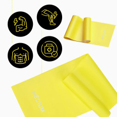 Стрічка-еспандер Generation Fitness 9-12 кг 200х15х0.5 см M yellow, код: 523566-AX
