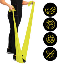 Стрічка-еспандер Generation Fitness 9-12 кг 200х15х0.5 см M yellow, код: 523566-AX