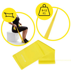 Стрічка-еспандер Generation Fitness 9-12 кг 200х15х0.5 см M yellow, код: 523566-AX