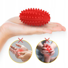 М"яч масажний огірок 4Fizjo Spike Bean 115x50 мм, червоний, код: P-5905973400190