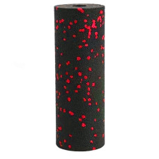 Масажний ролик (роллер) гладкий PowerPlay Mini EPP Foam Roller 150x53 мм, чорний-червоний, код: PP_4346_Red_(15x5)