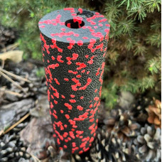 Масажний ролик (роллер) гладкий PowerPlay Mini EPP Foam Roller 150x53 мм, чорний-червоний, код: PP_4346_Red_(15x5)