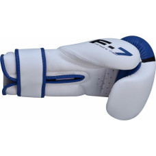 Боксерські рукавиці RDX F7 Ego 16 унцій, білий-синій, код: BGR-F7U-16oz