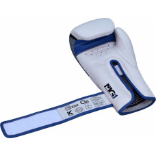 Боксерські рукавиці RDX F7 Ego 16 унцій, білий-синій, код: BGR-F7U-16oz