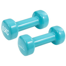 Гантелі вінілові PowerPlay 2х0,5 кг, блакитний, код: PP_4103_2*0,5kg