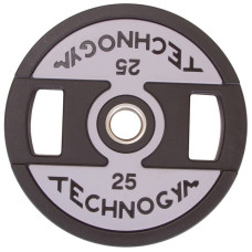 Диски поліуретанові Technogym з хватом і металевою втулкою 25кг (d-51мм), код: TG-1837-25-S52