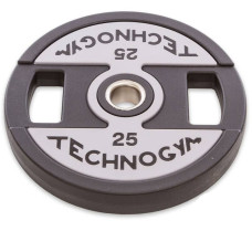 Диски поліуретанові Technogym з хватом і металевою втулкою 25кг (d-51мм), код: TG-1837-25-S52