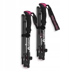 Трекінгові палиці Mountain Goat Pro+ 43-130 см, чорний-рожевий, код: P-5905973404662