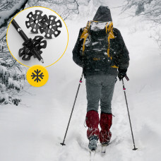 Трекінгові палиці Mountain Goat Pro+ 43-130 см, чорний-рожевий, код: P-5905973404662