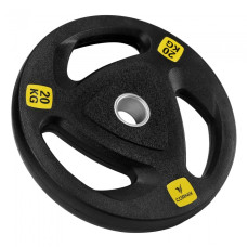 Диск олімпійський Cornix 1 x 20 кг, 51 мм металевий, прогумований Black, код: XR-0428