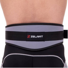 Пояс атлетичний посилений регульований Zelart XXL сірий, код: SB-165459_XXL