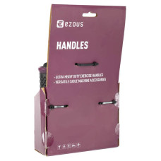 Ручки для еспандера та тренажера Ezous Fit Handles 2шт, чорний-фіолетовий, код: F-06-E