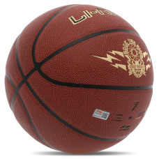 М'яч баскетбольний LI-Ning CBA Rock The Rim №7, коричневий, код: LBQK2023-1-S52