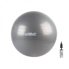 Фітбол (насос в комплекті) LiveUp Anti-Burst Ball 750 мм, сірий, код: 6951376103380