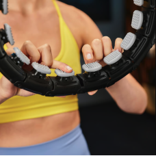 Хулахуп Trex Sport TX-010CHH масажний з обважнювачем чорний, код: 5902308234574