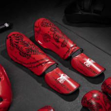 Захист гомілки та стопи Phantom Muay Thai Red S/M, код: PHSG2678-SM