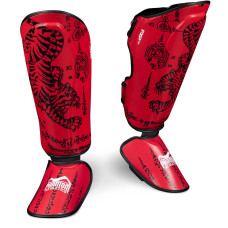 Захист гомілки та стопи Phantom Muay Thai Red S/M, код: PHSG2678-SM