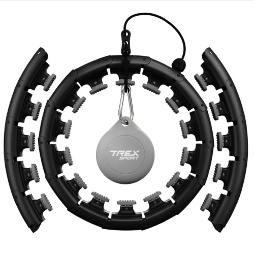 Хулахуп Trex Sport TX-010CHH масажний з обважнювачем чорний, код: 5902308234574