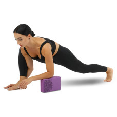 Блок для йоги FitGo EVA 220х140х70 мм, фіолетовий, код: FI-0076_V