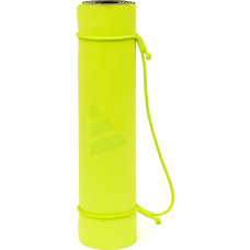 Килимок для йоги Adidas Double Sided Yoga Mat 1760х610х6 мм, жовтий-сірий, код: 885652022484