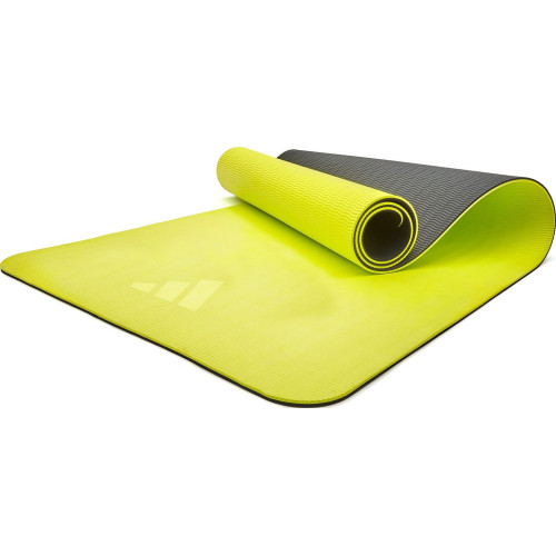 Килимок для йоги Adidas Double Sided Yoga Mat 1760х610х6 мм, жовтий-сірий, код: 885652022484