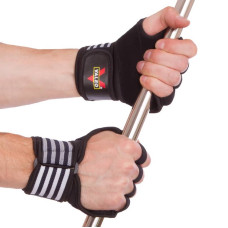 Накладки для тяги BioGym Valeo XL, чорний-білий, код: TA-4419_XL