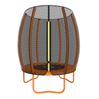 Батут манеж овальний з сіткою WCG Oval 1700x1070 мм, синій-жовтий, код: W-1019-IF