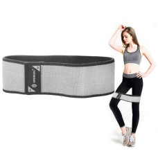 Резинка для фітнесу та спорту із тканини Springos Hip Band Size M, сірий, код: FA0114