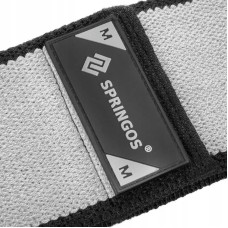 Резинка для фітнесу та спорту із тканини Springos Hip Band Size M, сірий, код: FA0114