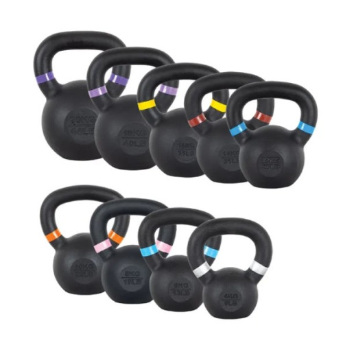 Набір чавунних гирь inSPORTline Kettlebel Powder 9 шт, 4-20 кг, код: 21684-SET-IN