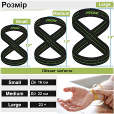 Силові ремені RDX Gym Lifting 8 Figure Straps S, сірий, код: WAC-W8G-S