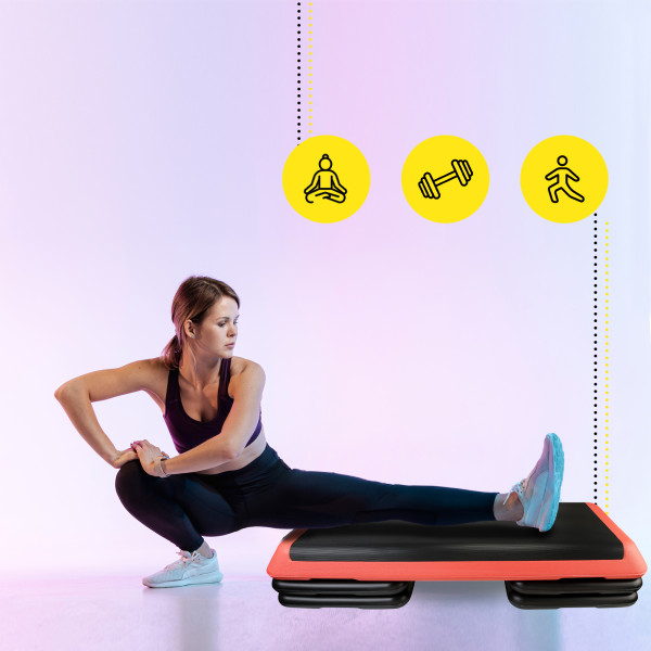 Степ-платформа 3-ступінчаста Cornix Pro 1090х410х100-200 мм, зелений-чорний, код: XR-0404