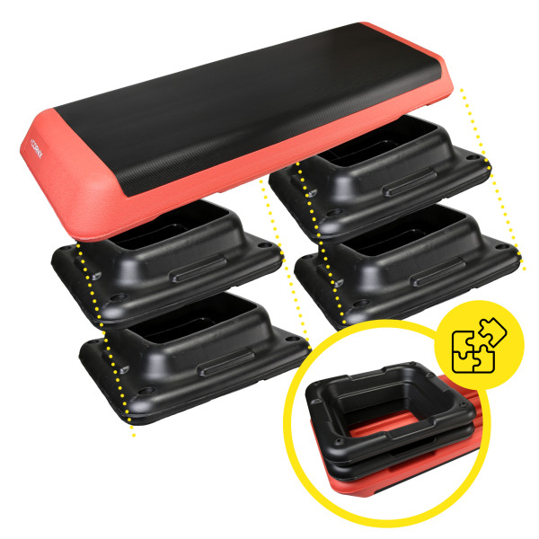 Степ-платформа 3-ступінчаста Cornix Pro 1090х410х100-200 мм, зелений-чорний, код: XR-0404